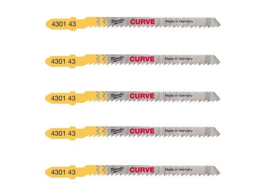 Sada pilových listů (5 ks) - plátky do přímočaré pily 75mm Curve pro tvarové vyřezávání