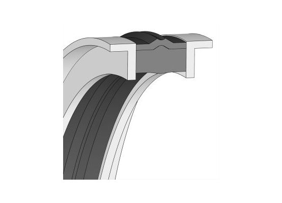 Pístové kompaktní těsnění DICHTOMATIK KK 22 / 80 x 66 x 22.5 x 7 NBR+PA
