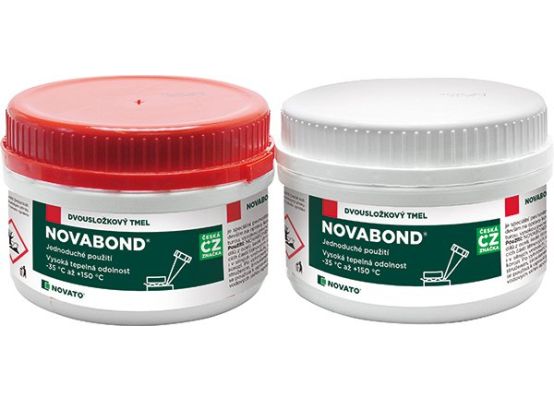 Dvousložkový epoxidový tmel NOVATO 499 910, sada 750 g (složka A – 500 g, složka B – 250 g)